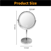 8-inch Makeup Mirror with Lights, Double Sided 1X/10X Magnifying Mirror