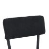 Set of 2 Upholstered Bar Stools - Black