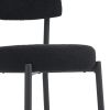 Set of 2 Upholstered Bar Stools - Black